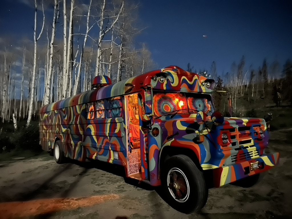 SUGAREE glowing from within at night among the aspens