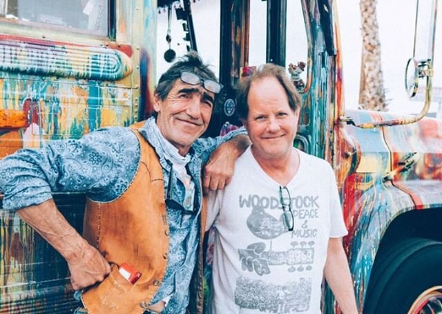 Jean Pierre and David hugging in front of SUGAREE in Las Vegas